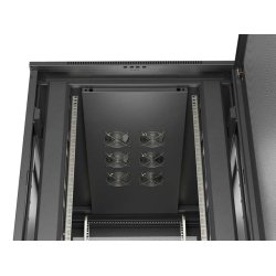 RACK CABINET 19" FREE-STANDING 22U/800X1200 (FLAT PACK) WITH MESH DOOR BLACK LANBERG