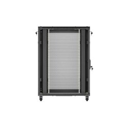 RACK CABINET 19" FREE-STANDING 22U/800X1200 (FLAT PACK) WITH MESH DOOR BLACK LANBERG