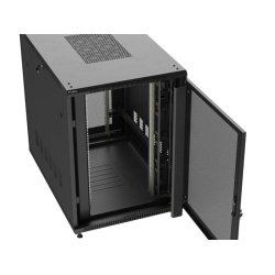 RACK CABINET 19" FREE-STANDING 22U/800X1200 (FLAT PACK) WITH MESH DOOR BLACK LANBERG