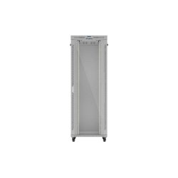 RACK CABINET 19" FREE-STANDING 47U/800X1000 (FLAT PACK) WITH GLASS DOOR LCD GREY LANBERG V2