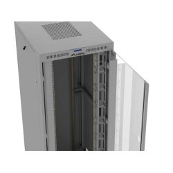 RACK CABINET 19" FREE-STANDING 47U/800X1000 (FLAT PACK) WITH GLASS DOOR LCD GREY LANBERG V2