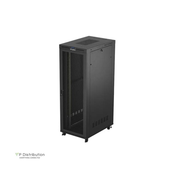 RACK CABINET 19" FREE-STANDING 47U/800X1200 (FLAT PACK) WITH MESH DOOR LCD BLACK LANBERG V2