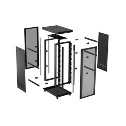 RACK CABINET 19" FREE-STANDING 47U/800X1200 (FLAT PACK) WITH MESH DOOR LCD BLACK LANBERG V2