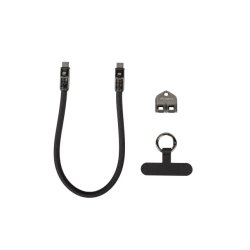 USB-C M/M LANYARD / KEYCHAIN CABLE 0.3M 240W BLACK LANBERG