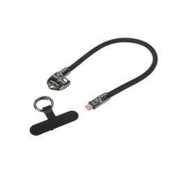 USB-C M/M LANYARD / KEYCHAIN CABLE 0.3M 240W BLACK LANBERG