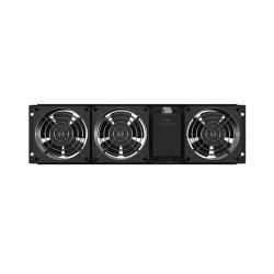 VERTICAL VENTILATION PANEL 19" 3U FOR RACK THREE FANS 230V BLACK LANBERG