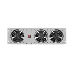VERTICAL VENTILATION PANEL 19" 3U FOR RACK THREE FANS 230V GREY LANBERG