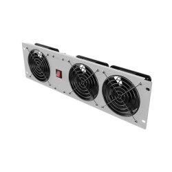 VERTICAL VENTILATION PANEL 19" 3U FOR RACK THREE FANS 230V GREY LANBERG