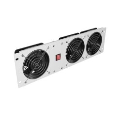 VERTICAL VENTILATION PANEL 19" 3U FOR RACK THREE FANS 230V GREY LANBERG