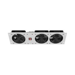 VERTICAL VENTILATION PANEL 19" 3U FOR RACK THREE FANS 230V GREY LANBERG