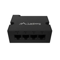 SWITCH POE EXTENDER DIN-GE4-BT-90W 1XIN 3XOUT GIGABIT ETHERNET DIN RAIL BT 90W METAL CLIPS LANBERG