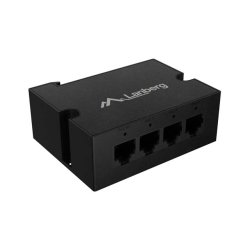 SWITCH POE EXTENDER DIN-GE4-BT-90W 1XIN 3XOUT GIGABIT ETHERNET DIN RAIL BT 90W METAL CLIPS LANBERG
