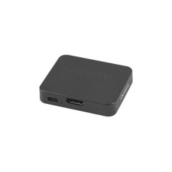 SPLITTER VIDEO LANBERG HDMI->2X HDMI 4K + USB-C PORT BLACK