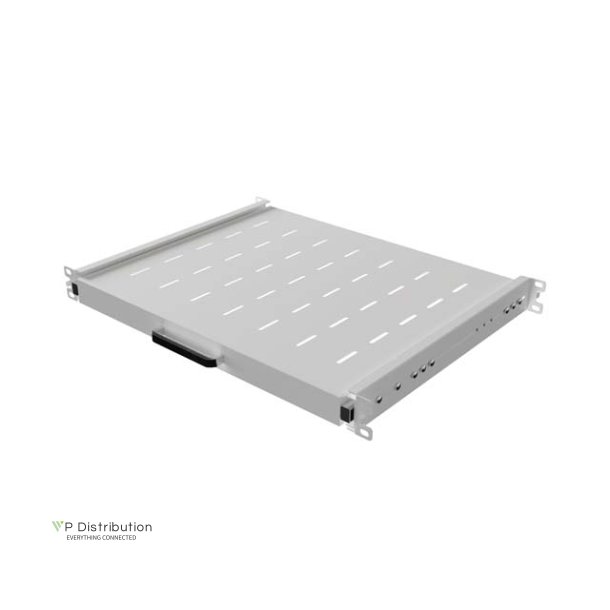 SLIDING SHELF FOR 19" RACK CABINETS 350MM GREY LANBERG (1U/445X350MM, LOAD CAPACITY UP TO 35KG)