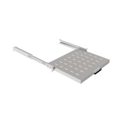 SLIDING SHELF FOR 19" RACK CABINETS 350MM GREY LANBERG (1U/445X350MM, LOAD CAPACITY UP TO 35KG)