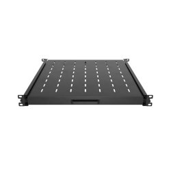 SLIDING SHELF FOR 19" RACK CABINETS 500MM BLACK LANBERG (1U/445X500MM, LOAD CAPACITY UP TO 35KG)