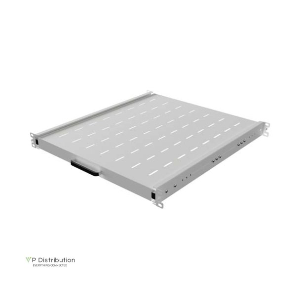 SLIDING SHELF FOR 19" RACK CABINETS 500MM GREY LANBERG (1U/445X500MM, LOAD CAPACITY UP TO 35KG)