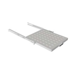 SLIDING SHELF FOR 19" RACK CABINETS 500MM GREY LANBERG (1U/445X500MM, LOAD CAPACITY UP TO 35KG)