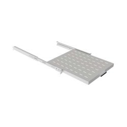SLIDING SHELF FOR 19" RACK CABINETS 500MM GREY LANBERG (1U/445X500MM, LOAD CAPACITY UP TO 35KG)