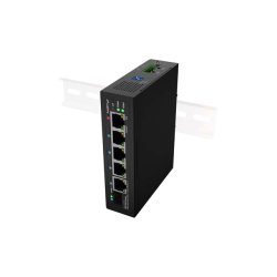 SWITCH LANBERG ILFE-4P-1GE-1S-90 POE 1XBT 3XAT SFP/ETH DIN UNMANAGMENT FAST ETHERNET