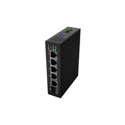 SWITCH LANBERG ILFE-4P-1GE-1S-90 POE 1XBT 3XAT SFP/ETH DIN UNMANAGMENT FAST ETHERNET