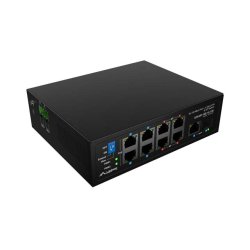 SWITCH LANBERG ILFE-8P-1GE-1S-120 POE 4XBT 4XAT SFP/ETH DIN UNMANAGMENT FAST ETHERNET