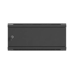 RACK CABINET 19" WALL-MOUNT 4U/600X450 (FLAT PACK) WITH METAL DOOR BLACK LANBERG