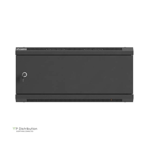 RACK CABINET 19" WALL-MOUNT 4U/600X450 (FLAT PACK) WITH METAL DOOR BLACK LANBERG