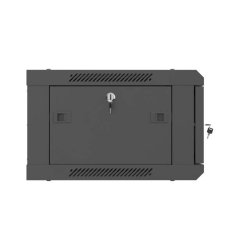 RACK CABINET 19" WALL-MOUNT 4U/600X450 (FLAT PACK) WITH METAL DOOR BLACK LANBERG