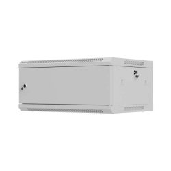 RACK CABINET 19" WALL-MOUNT 4U/600X450 (FLAT PACK) WITH METAL DOOR GREY LANBERG