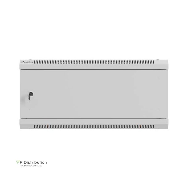 RACK CABINET 19" WALL-MOUNT 4U/600X450 (FLAT PACK) WITH METAL DOOR GREY LANBERG