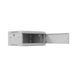 RACK CABINET 19" WALL-MOUNT 4U/600X450 (FLAT PACK) WITH METAL DOOR GREY LANBERG