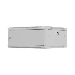 RACK CABINET 19" WALL-MOUNT 4U/600X600 (FLAT PACK) WITH METAL DOOR GREY LANBERG