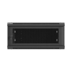 RACK CABINET 19" WALL-MOUNT 4U/600X600 (FLAT PACK) WITH PERFORATED DOOR BLACK LANBERG