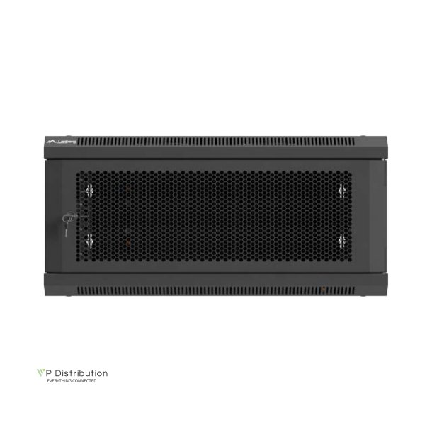 RACK CABINET 19" WALL-MOUNT 4U/600X600 (FLAT PACK) WITH PERFORATED DOOR BLACK LANBERG