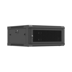 RACK CABINET 19" WALL-MOUNT 4U/600X600 (FLAT PACK) WITH PERFORATED DOOR BLACK LANBERG