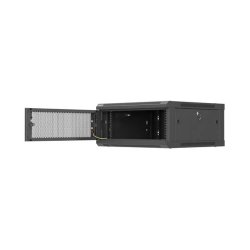RACK CABINET 19" WALL-MOUNT 4U/600X600 (FLAT PACK) WITH PERFORATED DOOR BLACK LANBERG
