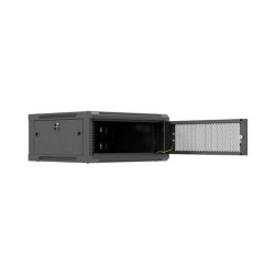 RACK CABINET 19" WALL-MOUNT 4U/600X600 (FLAT PACK) WITH PERFORATED DOOR BLACK LANBERG