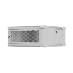 RACK CABINET 19" WALL-MOUNT 4U/600X600 (FLAT PACK) WITH PERFORATED DOOR GREY LANBERG