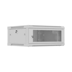 RACK CABINET 19" WALL-MOUNT 4U/600X600 (FLAT PACK) WITH PERFORATED DOOR GREY LANBERG