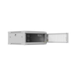 RACK CABINET 19" WALL-MOUNT 4U/600X600 (FLAT PACK) WITH PERFORATED DOOR GREY LANBERG