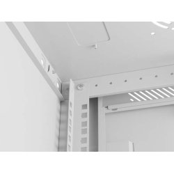 RACK CABINET 19" WALL-MOUNT 4U/600X600 (FLAT PACK) WITH PERFORATED DOOR GREY LANBERG