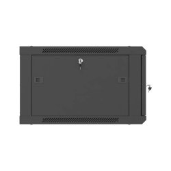 RACK CABINET 19" WALL-MOUNT 6U/600X600 (FLAT PACK) WITH PERFORATED DOOR BLACK LANBERG