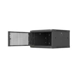RACK CABINET 19" WALL-MOUNT 6U/600X600 (FLAT PACK) WITH PERFORATED DOOR BLACK LANBERG