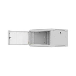 RACK CABINET 19" WALL-MOUNT 6U/600X600 (FLAT PACK) WITH PERFORATED DOOR GREY LANBERG