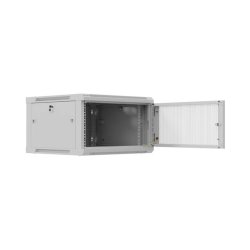 RACK CABINET 19" WALL-MOUNT 6U/600X600 (FLAT PACK) WITH PERFORATED DOOR GREY LANBERG