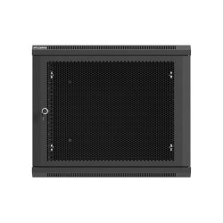 RACK CABINET 19" WALL-MOUNT 9U/600X600 (FLAT PACK) WITH PERFORATED DOOR BLACK LANBERG