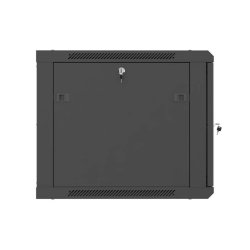 RACK CABINET 19" WALL-MOUNT 9U/600X600 (FLAT PACK) WITH PERFORATED DOOR BLACK LANBERG