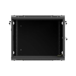 RACK CABINET 19" WALL-MOUNT 9U/600X600 (FLAT PACK) WITH PERFORATED DOOR BLACK LANBERG