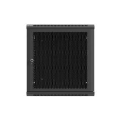 RACK CABINET 19" WALL-MOUNT 12U/600X600 (FLAT PACK) WITH PERFORATED DOOR BLACK LANBERG